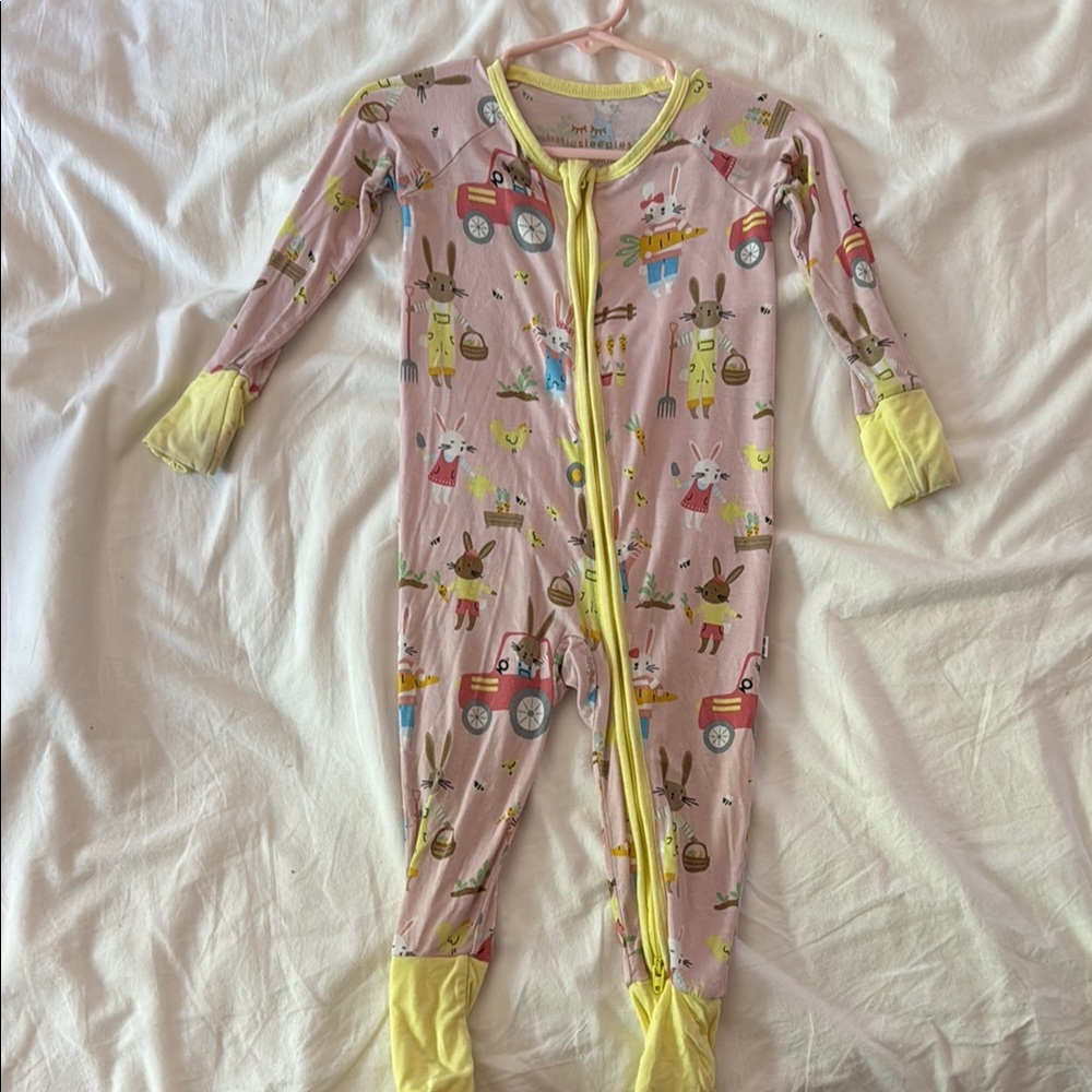 Little Sleepies Pink and Yellow Footie